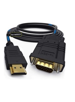 Generic 6ft HDMI to VGA Adapter Cable - Gold-Plated, 1080p Resolution - Compatible with Laptop, PC, DVD Player, TV, and Projector  - Image 1