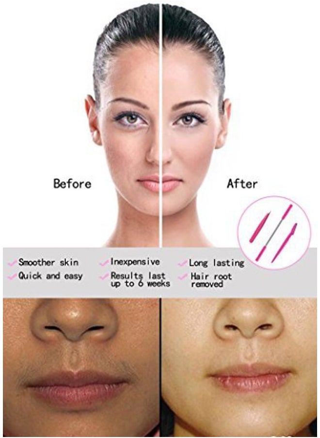 Kapmore - Hair Removal Spring, Kapmore Threading Hair Removal Removes Hair on The Upper Lip, Chin, Cheeks and Sideburns Including Facial Hair Epilator with Beauty Tweezers, Eyebrow Shaping Razor - Image 1