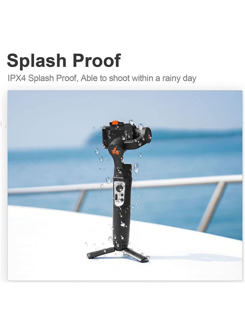 hohem - ISteady Pro4 Gimbal Stabiliser 3 Axis Compatible with GoPro 11 10 9 8 7 6 5 for Action Insta360 One R and Other Action Cameras IPX4 Splash proof - Image 1
