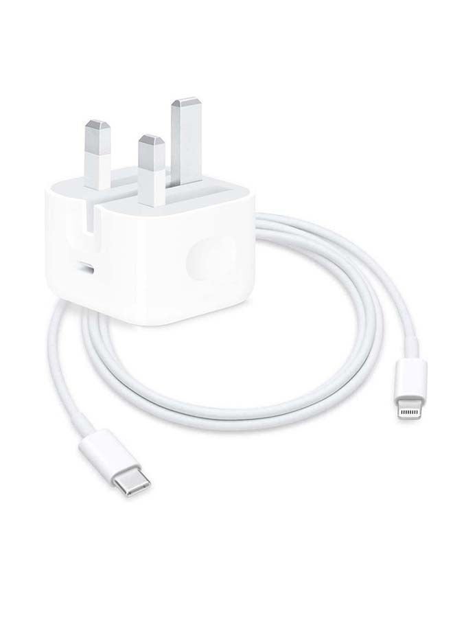 Apple 2 in 1 Pack of 20W USB-C Power Adapter and USB-C to Lightning Cable 1M White - Image 1