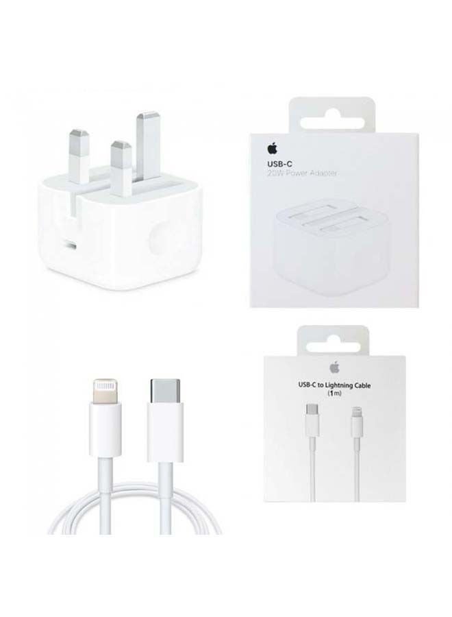Apple 2 in 1 Pack of 20W USB-C Power Adapter and USB-C to Lightning Cable 1M White - Image 2