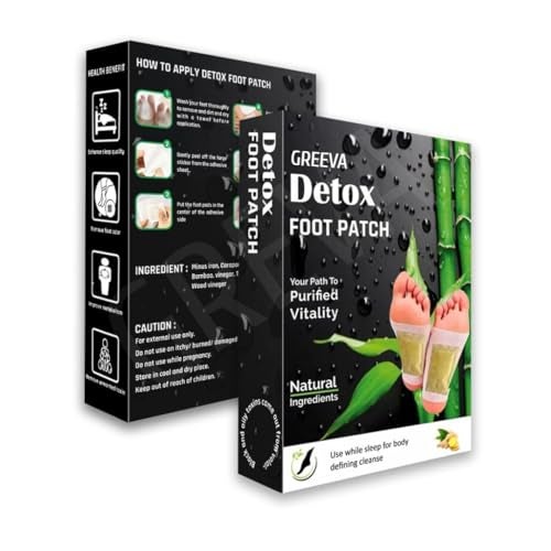 GREEVA Premium Detox Foot Patches 10,Cleansing Toxin Remover Foot Pads,Pain Relief,Stress Relief Sleep Patch For Detoxification,For Men&Women(Pack Of 1=10 Patch) - Image 5