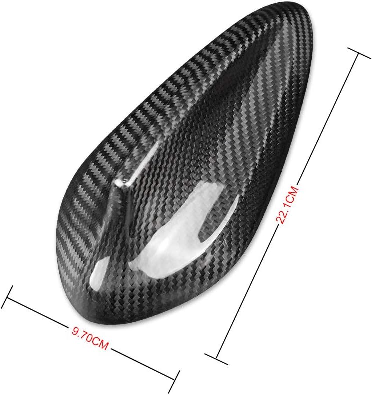 AIRSPEED Carbon Fiber Car Shark Fin Antenna Cover Antenna Toppers Sticker for BMW F20 F21 F52 F45 F46 F31 F34 GT G31 G32 GT F48 F49 F39 G01 G08 G02 F15 F85 G05 F16 F86 G07 Exterior Accessories, Black - Image 2