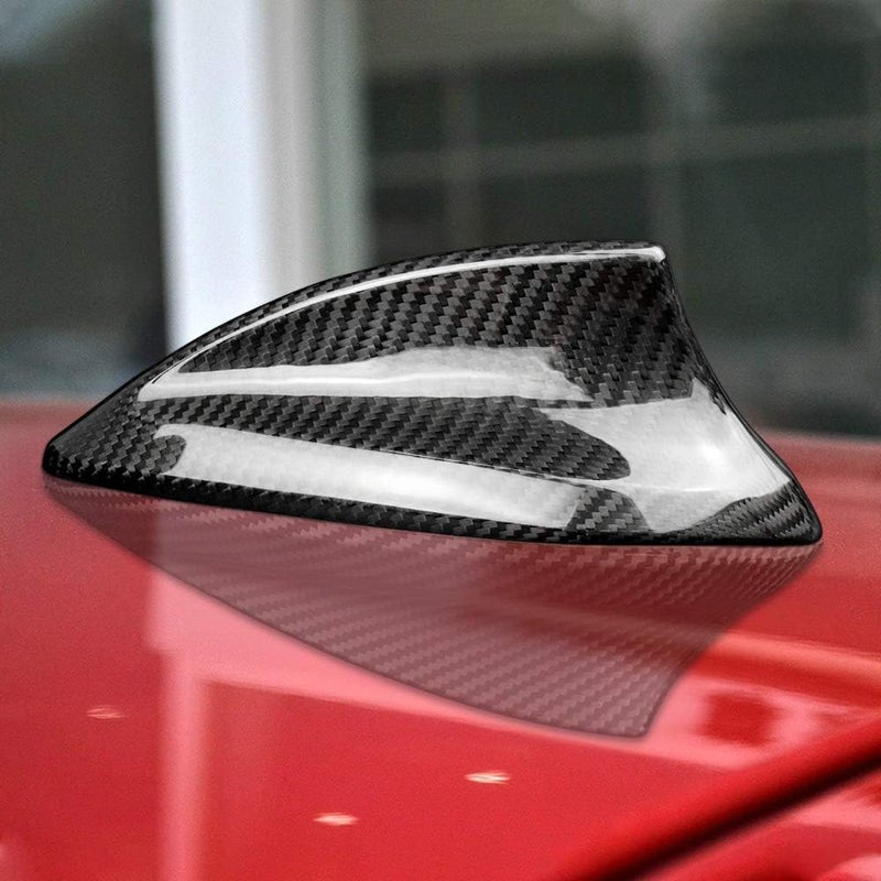 AIRSPEED Carbon Fiber Car Shark Fin Antenna Cover Antenna Toppers Sticker for BMW F20 F21 F52 F45 F46 F31 F34 GT G31 G32 GT F48 F49 F39 G01 G08 G02 F15 F85 G05 F16 F86 G07 Exterior Accessories, Black - Image 5