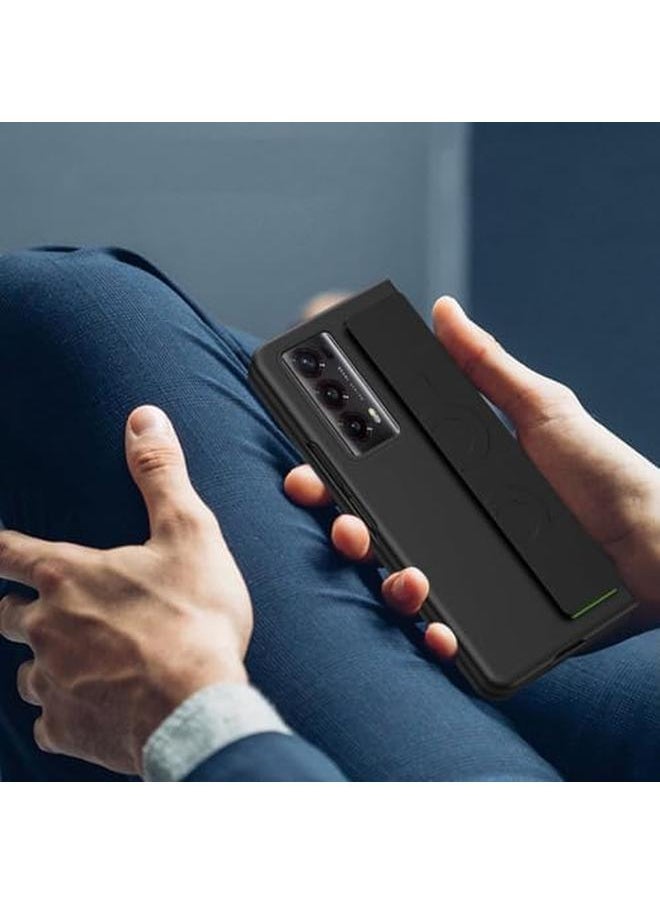 erorex - Compatible With Honor Magic V2 Rsr Silicone Grip Stand Case Full Body Protection Phone Case With Finger Strap Handheld Design Hard Shockproof Pc Case Magic V2 Rsr - Image 1