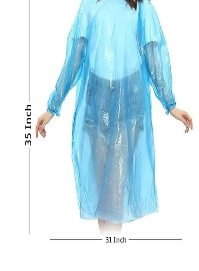 KRISHNPRIYA 5 pcs Unisex Disposable Rain Cards/Rain Coats for Emergency Use Waterproof with Smallest Pocket Size|Reusable 2 3 time wear Thin Plastic Multi Color Free Size - Image 3
