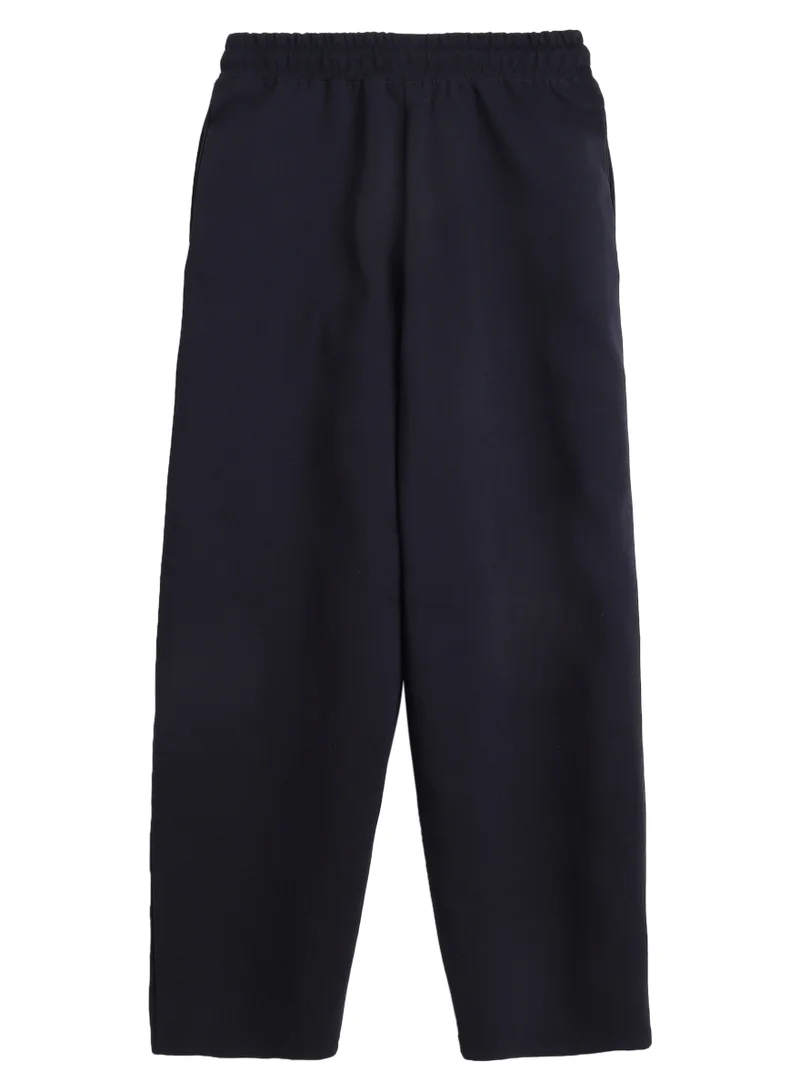 victor and jane Black Straight-Leg Drawstring Joggers – Cotton interlock