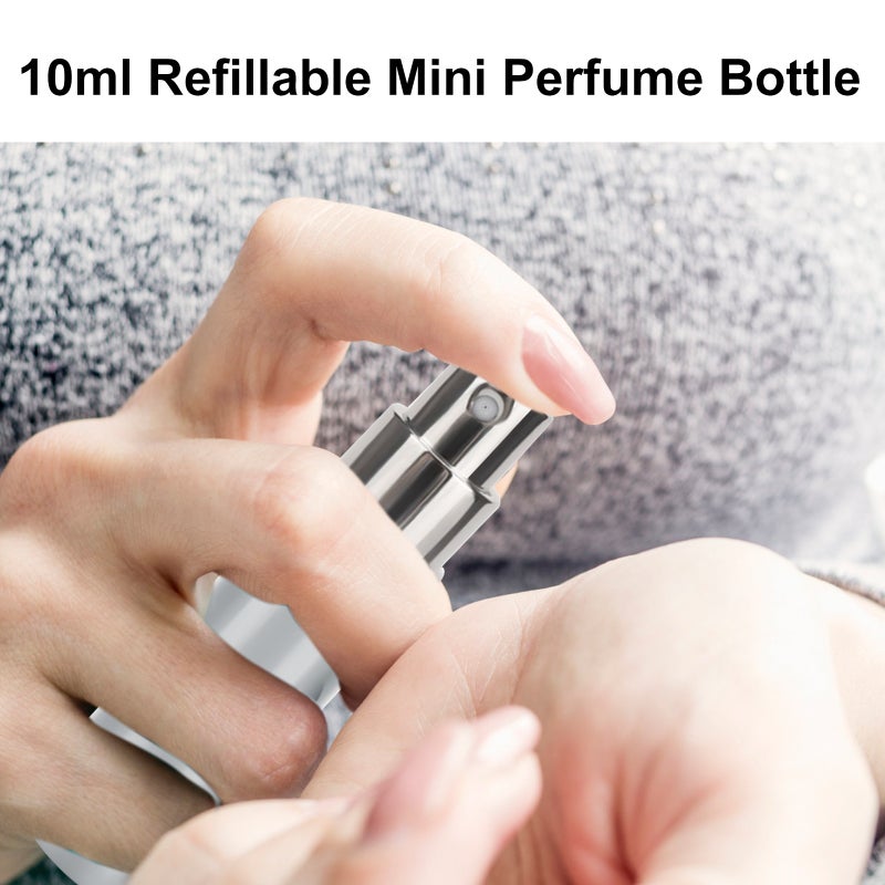 5PCS 10ml Refillable Mini Perfume Bottle Portable Aluminum Atomizer Perfume Spray Bottle Cosmetic Container for Travel - Image 2