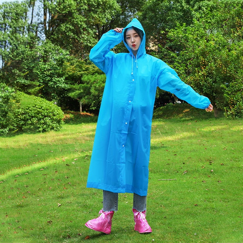 Eva Raincoat Is Non-Disposable, Unisex, Suitable For Outdoor Rafting And Travel, Rainstorm-Proof, Thickened, Portable Adult Raincoat - Image 1