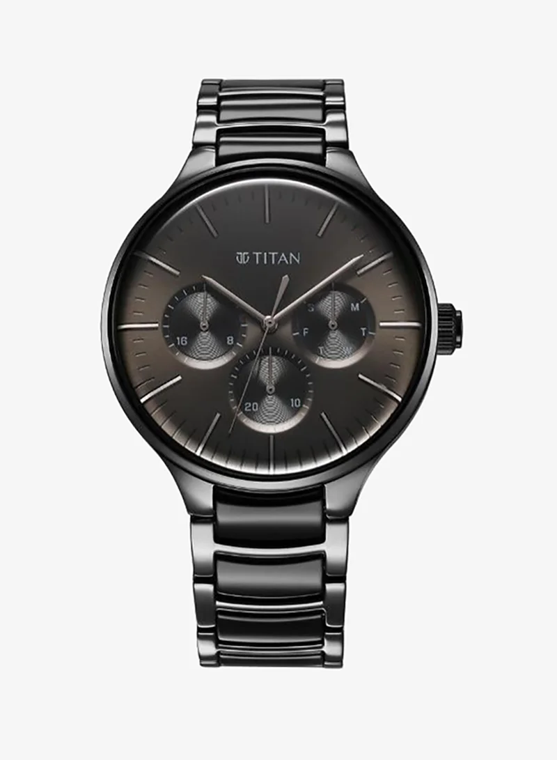تيتان Men's Stainless Steel Analog Watch 90148KD06 - 47 mm