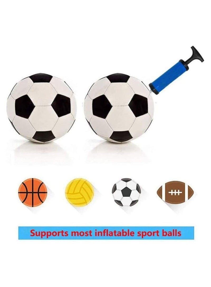 SYOSI Portable Air Pump, Sports Ball Tool Inflator Ball Pump with 7 Pcs Needles, 1 Pcs Valve Adapter and 1 Pcs Air Hose for Football Basketball Volleyball Rugby Balloons Swim Inflatables Blue  - Image 3