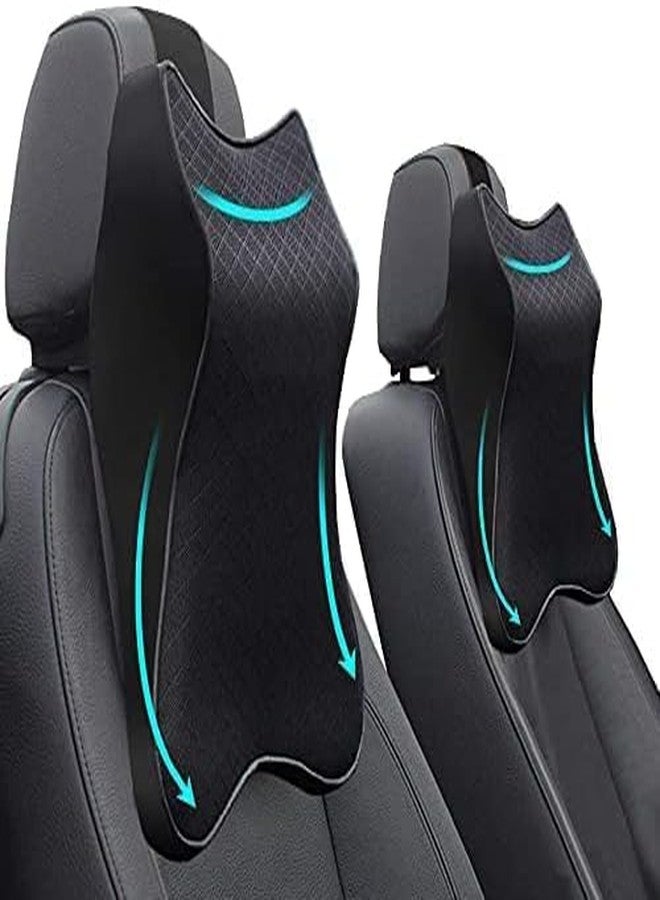 BBD kitchen shop Car Seat Headrest Neck Rest Cushion Memory Foam Pillow Pillow with Breathable Removable Cover, Comfortable Ergonomic & Neck Pain Relief-Support (Pack of 2 Pcs) - Image 1