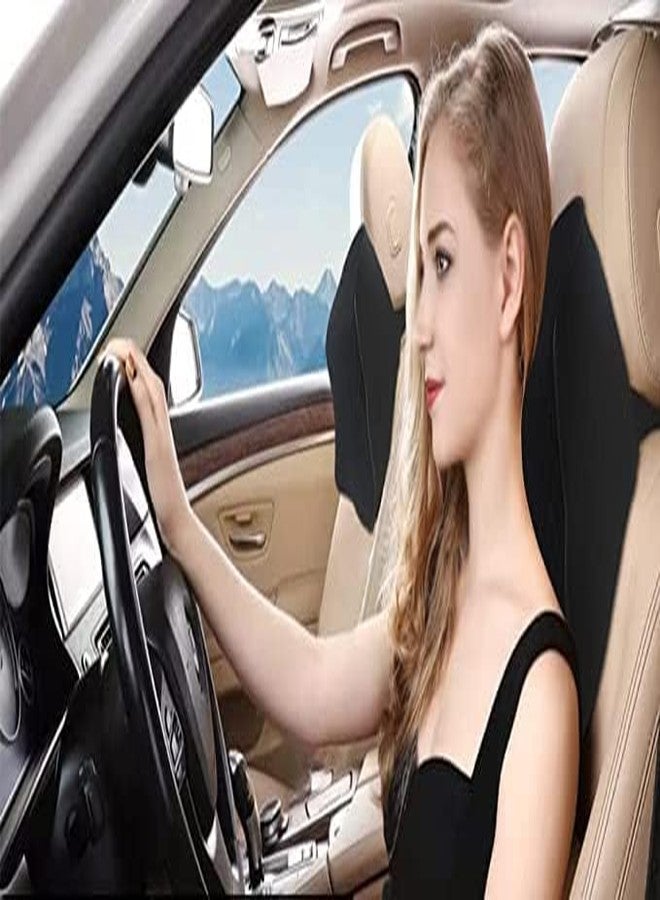 BBD kitchen shop Car Seat Headrest Neck Rest Cushion Memory Foam Pillow Pillow with Breathable Removable Cover, Comfortable Ergonomic & Neck Pain Relief-Support (Pack of 2 Pcs) - Image 4