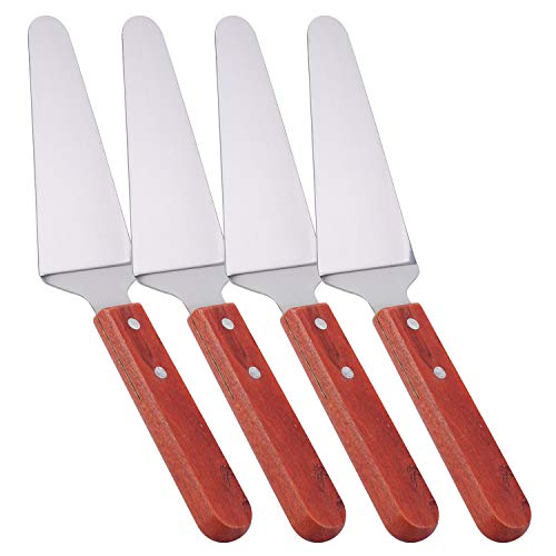 Tosnail 12 Pack Stainless Steel Pie Server Pizza Spatula Cake Cutter Slicer with Wooden Handle - Image 4