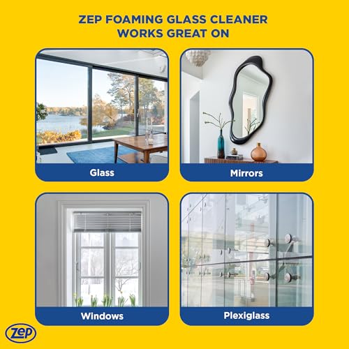 Zep Foaming Glass and Plexiglass Cleaner - 19 oz (Case of 4) ZUFGC19 - Foaming Formula Clings to Vertical Surfaces. Trusted by Pros - Image 5