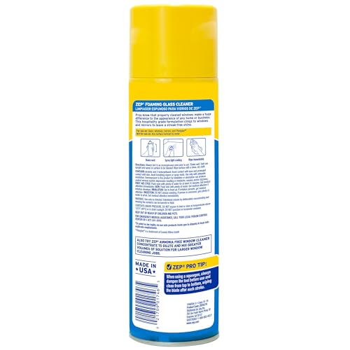 Zep Foaming Glass and Plexiglass Cleaner - 19 oz (Case of 4) ZUFGC19 - Foaming Formula Clings to Vertical Surfaces. Trusted by Pros - Image 3