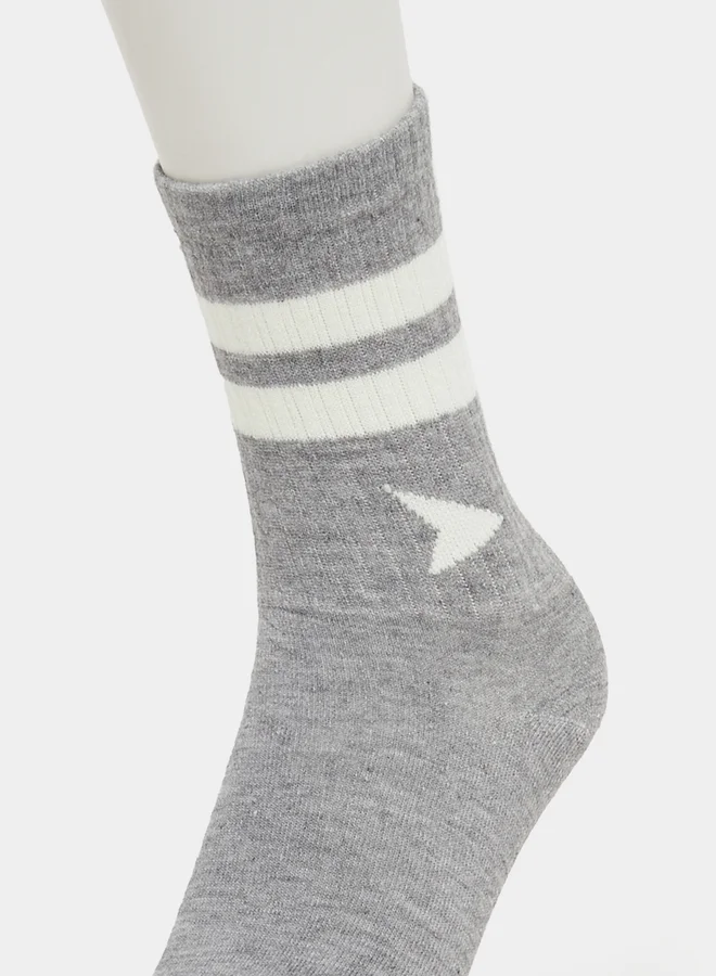Styli Pack of 3 - Striped Calf Length Socks