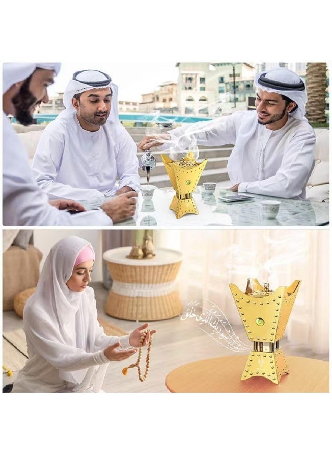 Oud Bukhoor Rechargeable USB Arabic Incense Burner Electric Aromatherapy Machine Muslim Incense Holder for Car and Home - Image 4