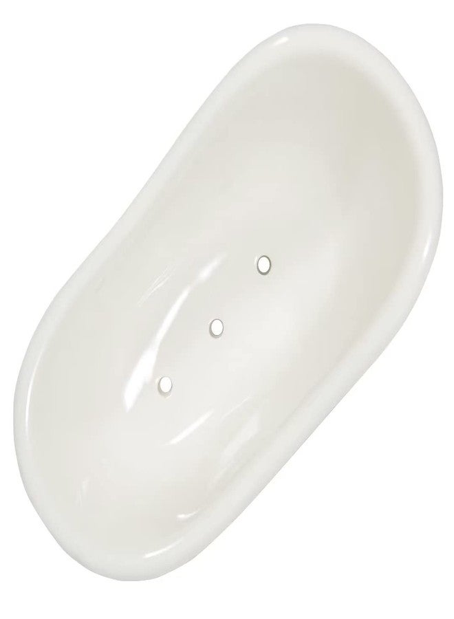 dodococa 1 Piece 5.6" Ceramic Mini Clawfoot Slipper Bathtub Soap Dish Vintage Decortative Bathroom Soap Dish - Image 5