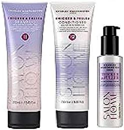 3 PACK Charles Worthington Thicker Fuller Hair Set Charles Worthington Thicker Fuller Shampoo 250ml Charles Worthington Thicker Fuller Conditioner 250ml Charles Worthington Thicker Fuller 3D Boosting Creme 100ml