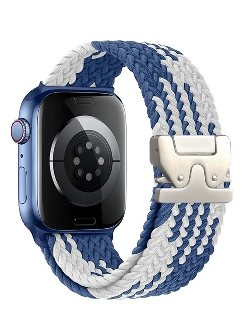 Braided Band Compatible with Watch Ultra 1/2 49mm 46mm 45mm 44mm 42mm for Women Men Made of Breathable Polyester,Parachute Style Buckle Straps for iWatch SE Series 10 9 8 7 6 5 4 3 2 1 SE