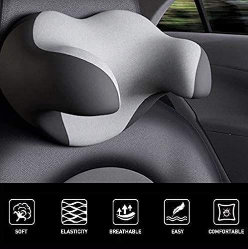 PIHARVA Universal Memory Foam U Shaped Car Seat Neck Pillow Auto Headrest Pillow Support Rest Cushion Spine Seat Protect Headrest for Sleeping Pillow for car MultiColoured Pack of 1 - Image 3