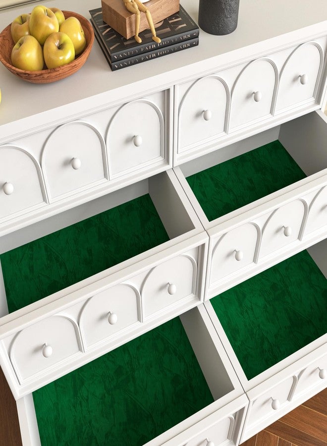 Decotalk 2ft x 10ft Green Felt Wallpaper Adhesive Felt Wall Paper Velvet Wallpaper Green Velvet Wallpaper Peel and Stick Felt Drawer Liner Wallpaper Velvet Fabric Wallpaper for Crafts Jewelry Box - Image 3