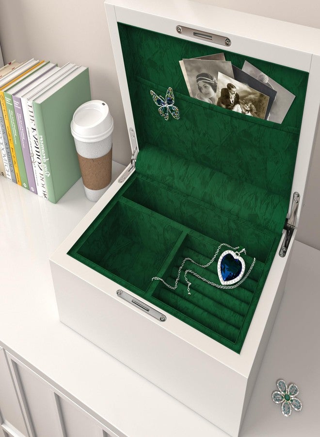 Decotalk 2ft x 10ft Green Felt Wallpaper Adhesive Felt Wall Paper Velvet Wallpaper Green Velvet Wallpaper Peel and Stick Felt Drawer Liner Wallpaper Velvet Fabric Wallpaper for Crafts Jewelry Box - Image 5