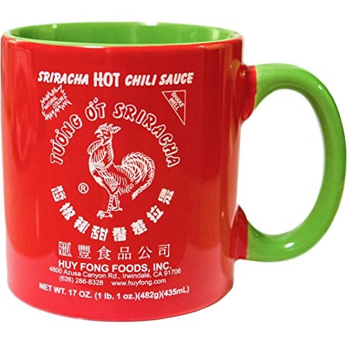 Sriracha2Go Sriracha Hot Chili Sauce Red & Green Ceramic Mug, Large, 19oz - Image 1