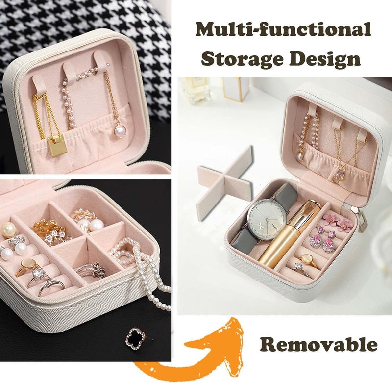 CIPIDI Travel Jewelry Case Bridesmaid Gifts Box,6 Pack Small Jewelry Box Mini Jewelry Organizer,PU Leather Portable Earring Storage Box for Women Girls Bridesmaid Proposal Gifts - Image 2