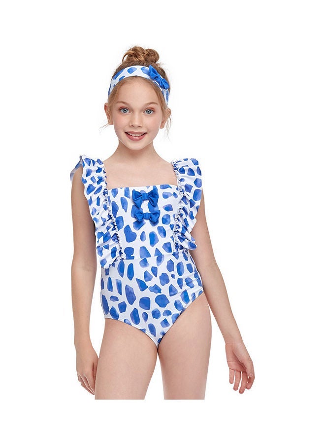 NIBEMINENT Girls Swimming Suit Set 128cm - Image 2