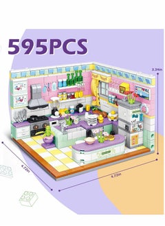 Y&D Girls Friends House Building Kit, Kitchen Kit 595Pcs Mini Blocks Dream Home Toys for Kids Ages 8-12  - Image 4