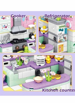 Y&D Girls Friends House Building Kit, Kitchen Kit 595Pcs Mini Blocks Dream Home Toys for Kids Ages 8-12  - Image 2