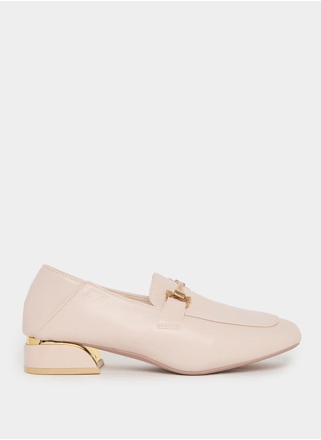 Styli Metal Buckle Trim Loafers - Image 1