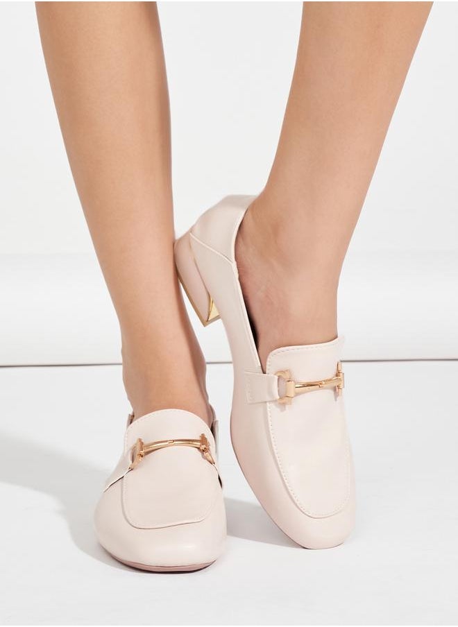 Styli Metal Buckle Trim Loafers - Image 2