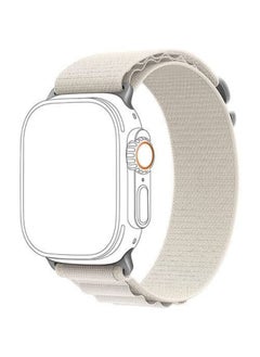 Generic Active Attitude Alpine Loop For Apple Watch 44/45mm Nylon Woven Ring Strap Series Nike+ Sports Edition- White  - Image 2