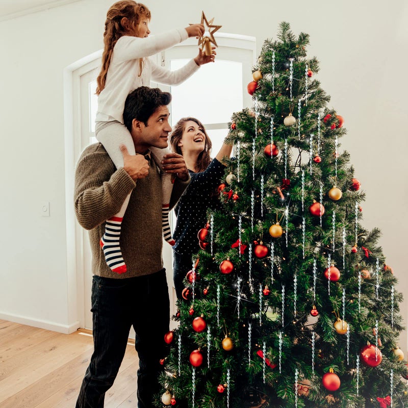 BOAO 50 Pieces Tree Icicles for Christmas Icicle Ornaments Tree Plastic Icicle Twisted Christmas Tree Icicle Hanging Decoration for Winter Holiday Xmas Party Wedding (Multicolor  5.9 Inch) - Image 5