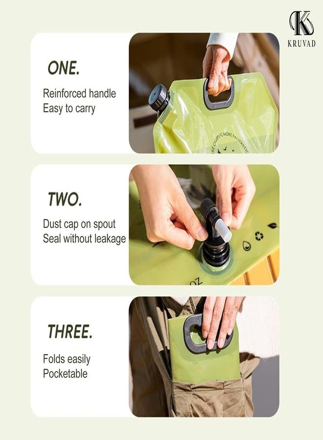 Kruvad Camping Water Saving Container Bag 8L Drinking Water Portable and Convenient Collapsible with Faucet Water Tank Mountain Container Bag for Outdoor Adventures and Emergencies [ 31x41x1 CM ] - Image 2