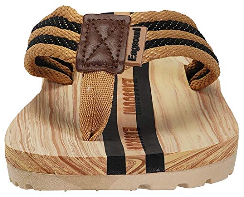 Eagsouni Men's Women's Flip Flops Casual Comfort Thong Sandals Non-Slip Slippers for Beach Black - Image 5