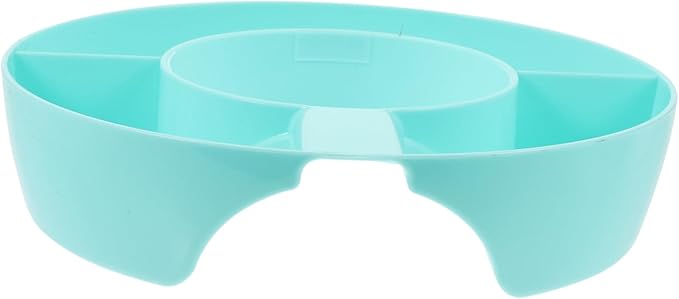 Snack Bowl With Compartment Portable Tumbler Cup For Outdoor Travel Camping Sky Blue - Image 1