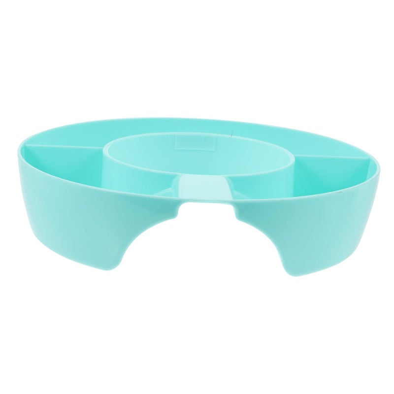 Snack Bowl With Compartment Portable Tumbler Cup For Outdoor Travel Camping Sky Blue - Image 2