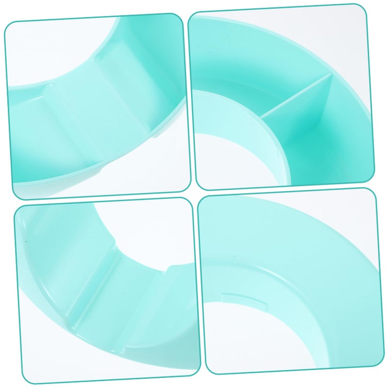 Snack Bowl With Compartment Portable Tumbler Cup For Outdoor Travel Camping Sky Blue - Image 3