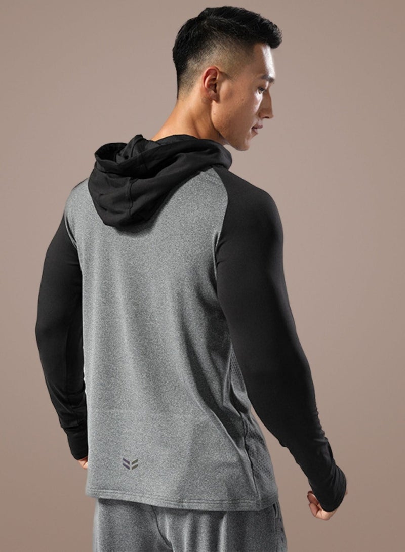 Thugfit DynamicEdge Men's Hoodie - Grey - Image 2