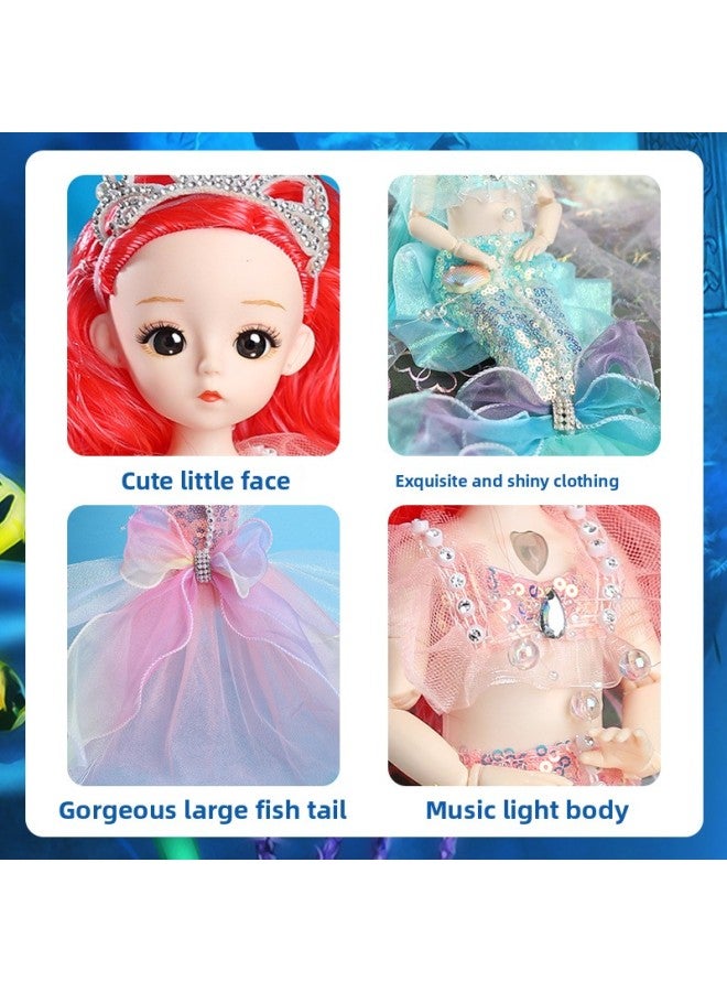 Mermaid Toy 30cm Doll Singing Children's Holiday Gift Kindergarten Gift Supply-Color:Lilac Purple-Height:No Music - Image 5
