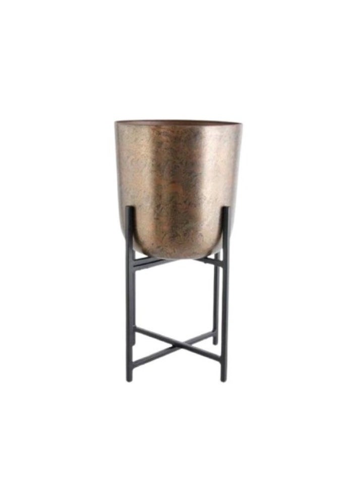 Zahrat Al Raiyan metal pots planters with stand size M 