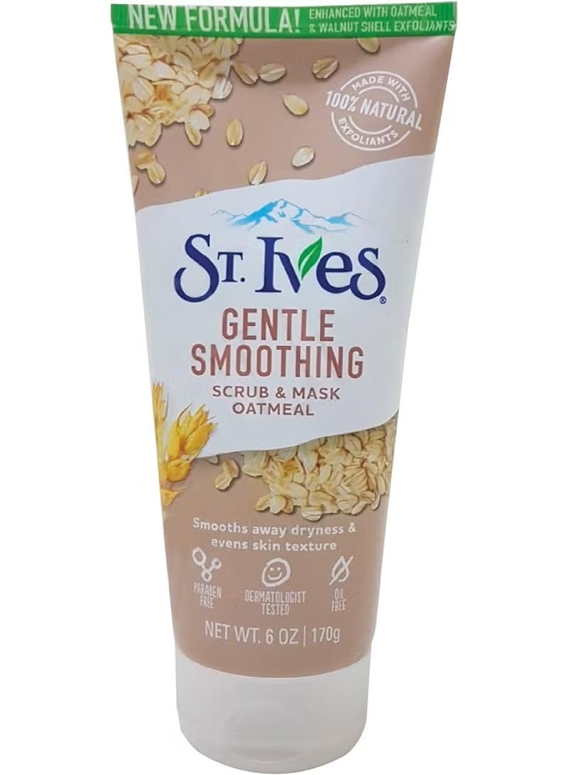 ST. Ives Stives Gentle Smoothing  Scrub And Mask Oatmeali 170 Gm