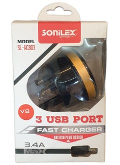 SOniLEX SL-HC803 With 3 USB Ports Fast Charging with Micro USB  - Image 1