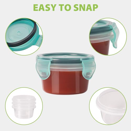 Freshmage Salad Dressing Container to Go, [6 Pack] 2.7 oz Small Condiment Containers with Leakproof Lids for On-the-Go Meals, Reusable Sauce Containers BPA-Free - Image 5