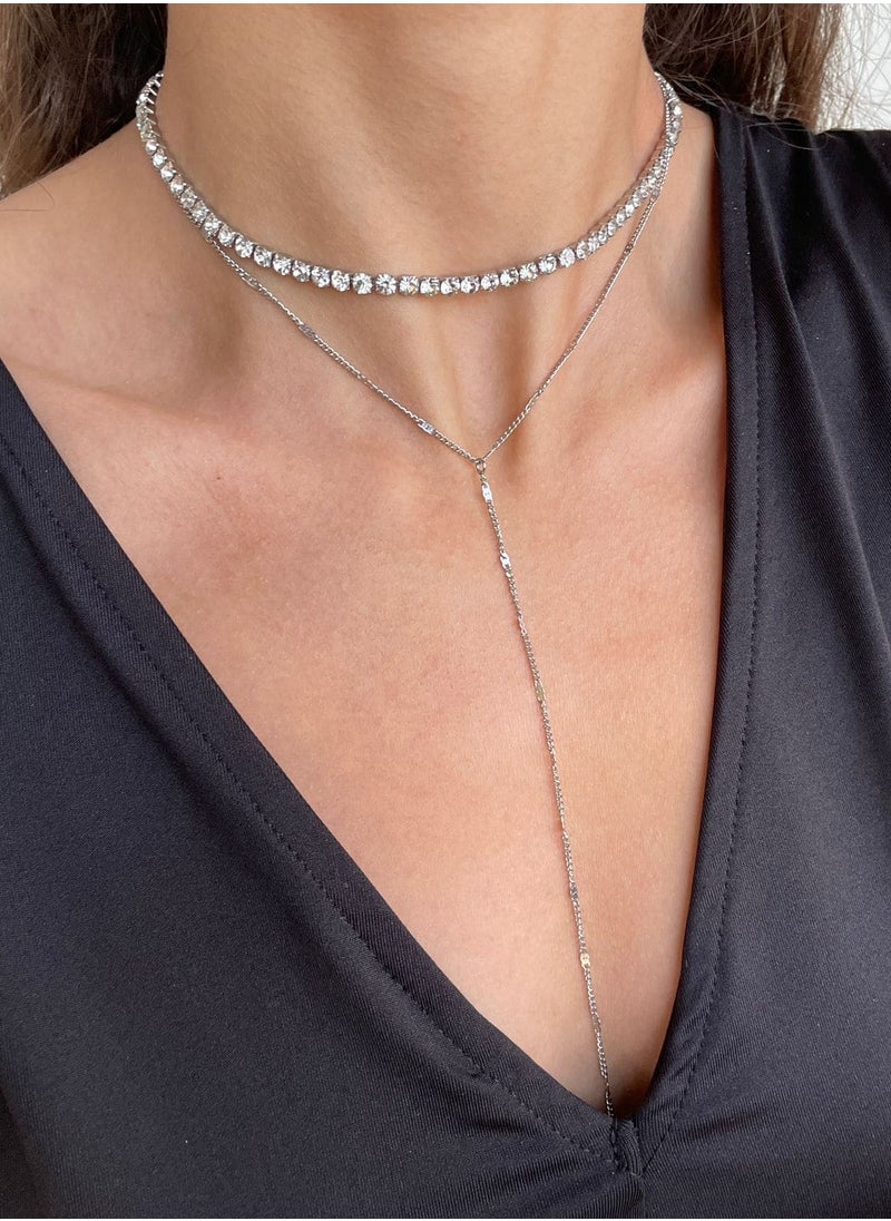 Clé de Lune The Shiny Sparkling Zircon Choker Necklace  - Image 3