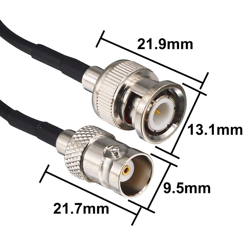 YOTENKO BNC Extension Cable 10ft BNC Male to Female Coaxial 50 Ohm SDI Cable CCTV Extension Coaxial Line RG174 for Video Signals,CCTV,DVR,Camera - Image 5